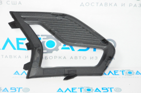 Решетка переднего бампера левая Ford Fusion mk5 19-20 под LED ПТФ, глянец