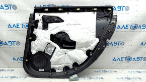 Обшивка двери карточка задняя левая Chevrolet Volt 16- черная, подлокотник резина черная, без накладки, царапины