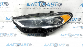 Фара передняя левая в сборе Ford Fusion mk5 17-20 LED, с DRL, с блоком, песок, под полировку