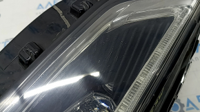 Фара передняя левая в сборе Ford Fusion mk5 17-20 LED, с DRL, с блоком, песок, под полировку