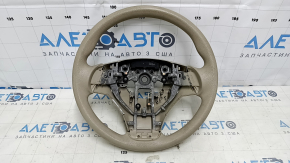 Руль голый Nissan Rogue 14-16 резина бежевая, потерт, под чистку