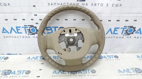 Руль голый Nissan Rogue 14-16 резина бежевая, потерт, под химчистку, сломаны крепления