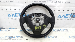 Руль голый Nissan Versa Note 13-19 кожа черная, царапины, тычки
