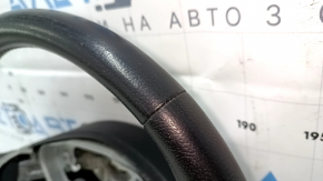 Руль голый Nissan Pathfinder 14-17 кожа черный, с подогревом, под хим чистку, царапины, потерт