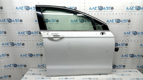 Дверь в сборе передняя правая Ford Fusion mk5 13-20 keyless, белый YZ, вмятина, тычки, паутина на накладке