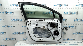 Ansamblu portiera fata stanga Ford Fusion mk5 13-20 hybrid energi, fara cheie, cu cod, alb YZ, pokes, chips-uri, panze de paianjen pe captuseala