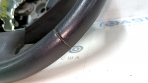 Руль голый Nissan Leaf 13-17 кожа черный с подогревом, трещины, затерт, царапины, под чистку