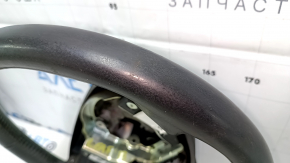 Руль голый Nissan Leaf 13-17 кожа черный с подогревом, трещины, затерт, царапины, под чистку