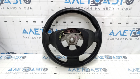 Руль голый Nissan Leaf 13-17 кожа черный с подогревом, трещины, затерт, царапины, под чистку