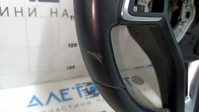 Руль голый Infiniti QX30 17-19 кожа черный, белая строчка, царапины, порез