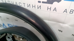 Руль голый Infiniti QX30 17-19 кожа черный, белая строчка, царапины, порез