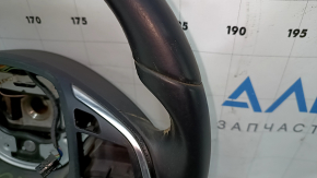 Руль голый Infiniti QX30 17-19 кожа черный, белая строчка, царапины, потерт
