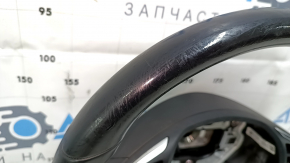 Руль голый Infiniti QX30 17-19 кожа черный, белая строчка, царапины, тычки