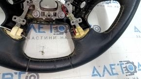 Руль голый Infiniti QX60 16-20 рест, кожа, черный, с подогревом, царапины, под чистку, тычки, без накладок