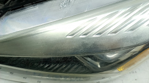 Фара передняя левая Ford Escape MK3 17-19 рест, галоген+led , светлая, без крепления, паутинка, после ремонта, под полировку