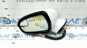 Зеркало боковое левое в сборе Ford Fusion mk5 17-20 13 пинов, автозатемнение, поворотник, подогрев, подсветка, белое, царапины