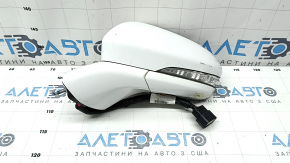 Зеркало боковое левое в сборе Ford Fusion mk5 17-20 13 пинов, автозатемнение, поворотник, подогрев, подсветка, белое, царапины