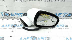 Зеркало боковое правое в сборе Ford Fusion mk5 13-20 11 пинов, поворотник, подогрев, подсветка, белое, царапины
