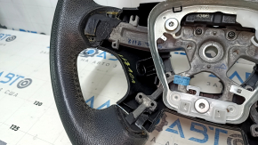 Руль голый Nissan Pathfinder 13-16 кожа черный, царапины, под химчистку, без накладок