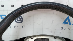 Руль голый Nissan Pathfinder 13-16 кожа черный, царапины, под химчистку, без накладок