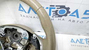 Руль голый Nissan Pathfinder 13-16 кожа бежевый, с подогревом, затертый, царапины