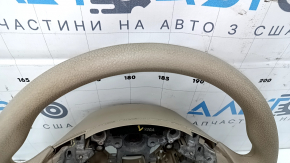 Руль голый Nissan Rogue 14-16 резина бежевая, под чистку, потертость, сломано крепление