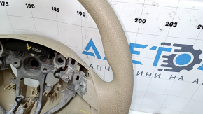 Руль голый Nissan Rogue 14-16 резина бежевая, под чистку, потертость, сломано крепление