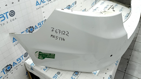 Бампер задний голый Ford Fusion mk5 13-18 под парктроники, белый, надорван, примят, сломаны крепления, царапины