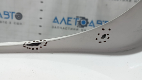 Бампер задний голый Ford Fusion mk5 13-18 под парктроники, белый, надорван, примят, сломаны крепления, царапины