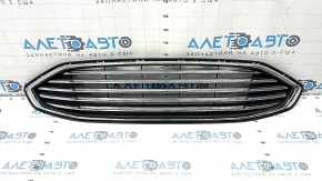 Решетка радиатора grill в сборе с обрамлением Ford Fusion mk5 17-18 хром, песок