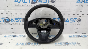 Руль голый Honda Civic X FC 16-21 резина черный, с накладками, протерт, царапины