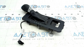 Ручка КПП с накладкой шифтера Ford Escape MK3 17-19 кожа черная, царапины