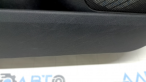Garnitură portiere față stânga Ford Fusion mk5 17-20 negru cu inserție din piele neagră, turnare din lemn, cotieră din piele, stick de memorie, dent, plastic alb, uzat