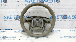Руль голый Toyota Sienna 11-16 резина бежевая, царапина, под чистку, потерт