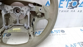 Руль голый Toyota Sienna 11-16 резина бежевая, царапина, под чистку, потерт
