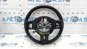 Руль голый Ford Mustang mk6 15-23 кожа черный, без накладок кнопок, потертость, царапины
