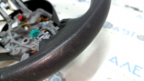 Руль голый Ford Mustang mk6 15-23 кожа черный, без накладок кнопок, потертость, царапины