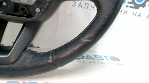 Руль голый Ford Ecosport 18-20 кожа, черная, без кнопок, вмятины, царапина