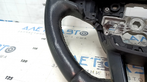 Руль голый Ford Ecosport 18-20 кожа, черная, без кнопок, вмятины, царапина