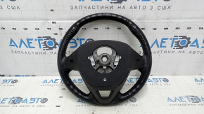 Руль голый Ford Fiesta 11-19 кожа черный, без кнопок, царапины