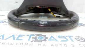 Руль голый Ford Fiesta 11-19 кожа черный, без кнопок, царапины, затерт