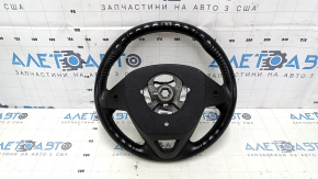 Руль голый Ford Fiesta 11-19 кожа черный, без кнопок, царапины, затерт