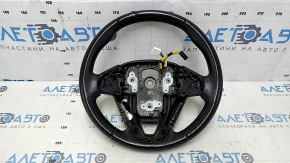 Руль голый Ford Fiesta 11-19 кожа черный, без кнопок, царапины, затерт, вмятины