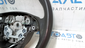 Volan gol Lincoln MKX 16 - piele maro, neîncălzit, cu ornamente din lemn, zgârieturi, denivelări