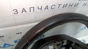 Руль голый Lincoln MKC 15-19 кожа темно-коричневый, без нижних кнопок, с накладкой, царапины, вмятины, тычки