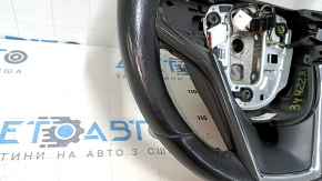 Руль голый Chevrolet Volt 11-15 кожа черный, с графит накладкой, без кнопок, трещины на коже, царапины