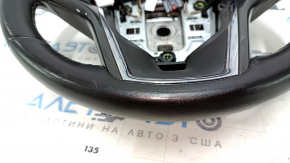 Руль голый Chevrolet Volt 11-15 кожа черный, с графит накладкой, без кнопок, трещины на коже, царапины