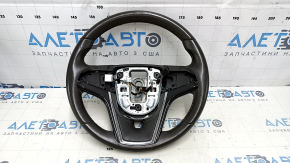Volan goală Chevrolet Volt 11-15 piele gri închis, cu suprapunere grafit, fără nasturi, zgârieturi, zgârieturi, abraziune