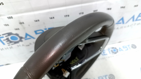 Руль голый Chevrolet Volt 11-15 кожа, темно-серый с графит накладкой, без кнопок, царапины, тычки