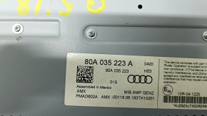 Комплект акустики Audi Q5 80A 18-24 Bang & Olufsen, с усилителем, сабвуфером и сетками динамиков, трещины в креплении, сломаны крепления сетки